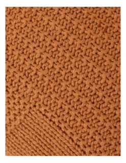 Bayside Knitted Cushion 50X50 Cm In Bran Brown -Bedding Shop 911613610 3 720x928