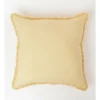 Boardwalk Linen Frayed Edge Cushion 50x50cm In Golden Haze -Bedding Shop 915041170 1 720x928