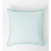 Boardwalk Linen Frayed Edge Cushion 50x50cm In Sea Mist -Bedding Shop 915041260 1 720x928