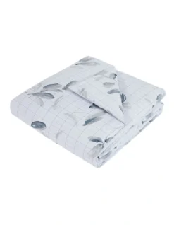 Calvin Klein Shadow Grid Floral Quilt Cover Set In Grey -Bedding Shop 919027900 4 1 720x928