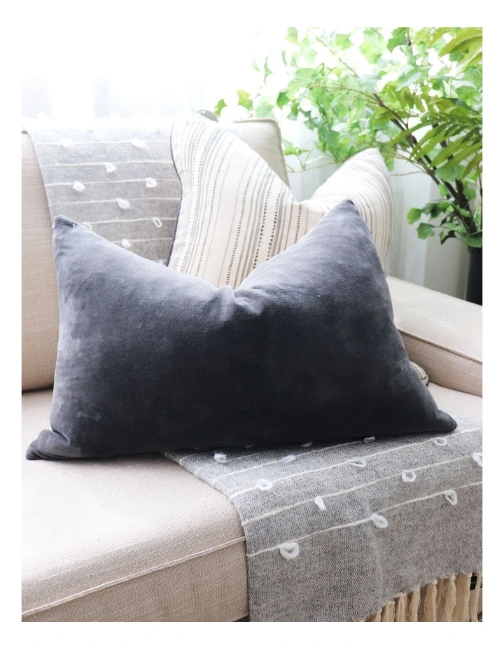 Elliot Woven Throw 150x230cm Grey 4 Elliot Woven Throw 150x230cm Grey - Image 2