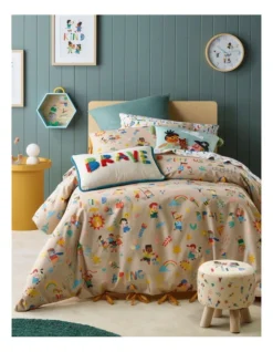 Little Explorers Quilt Cover Set In Multi