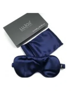 Silk Eye Mask And Pillowcase Navy -Bedding Shop 924532930 2 720x928
