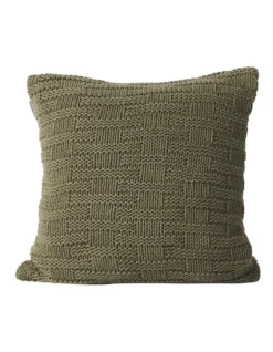 Basket Weave Cushion Khaki