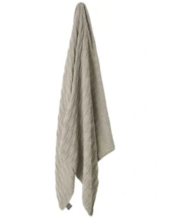 Basket Weave Throw In Feather