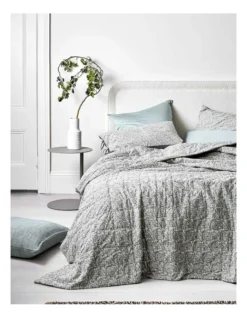 Jaipur European Pillowcase In Mist/Feather -Bedding Shop 925543180 2 720x928