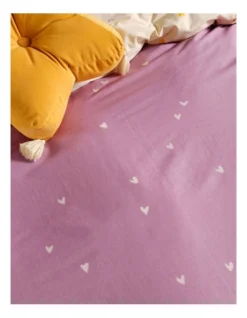 I Heart You Quilt Cover Set In Cream/Purple -Bedding Shop 929581750 4 720x928
