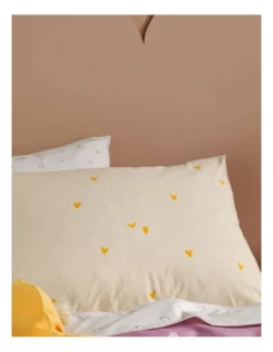 I Heart You Quilt Cover Set In Cream/Purple -Bedding Shop 929581750 5 720x928