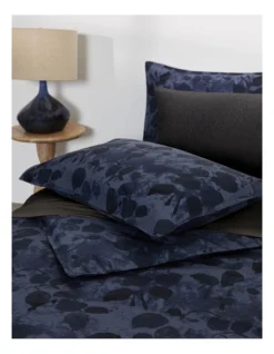 Calvin Klein Shadow Blooms Quilt Cover Set In Indigo -Bedding Shop 936566290 6 720x928