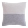 Calvin Klein Colourblock Rib Logo Cushion In Pale Grey/White -Bedding Shop 936566650 936566110 1 1 720x928