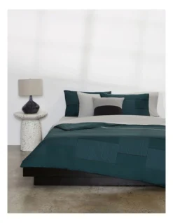 Calvin Klein Colourblock Rib Logo Cushion In Grey/Black -Bedding Shop 936566650 936566200 4 720x928