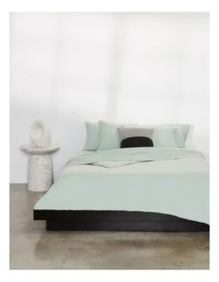 Calvin Klein Colourblock Rib Logo Cushion In Grey/Black -Bedding Shop 936566650 936566200 5 720x928