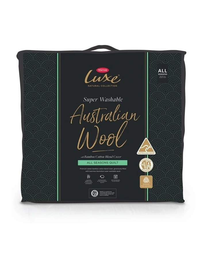 Luxe Super Wash Wool With Bamboo All Seasons Quilt In White 3 Luxe Super Wash Wool With Bamboo All Seasons Quilt In White