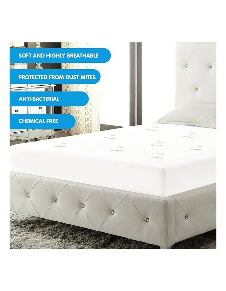 New Luxury Bamboo Comfortable Fully Fitted Bed Mattress Protector Double 7 New Luxury Bamboo Comfortable Fully Fitted Bed Mattress Protector Double - Image 5