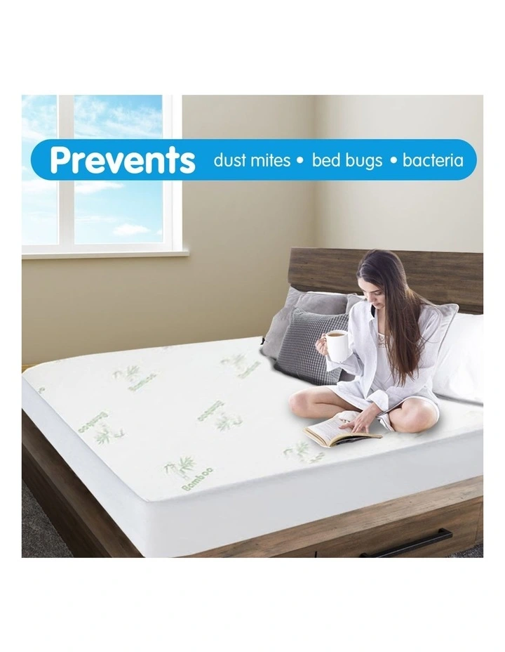 New Luxury Bamboo Comfortable Fully Fitted Bed Mattress Protector Double 8 New Luxury Bamboo Comfortable Fully Fitted Bed Mattress Protector Double - Image 6