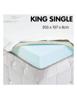 Cool Gel Memory Foam 8cm Mattress Topper Bamboo Fabric Cover Ecologic King Single -Bedding Shop 940295080 3 720x928