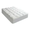Luxury Bamboo Fabric Mattress Pad Topper Cover In White -Bedding Shop 950988970 1 1 720x928