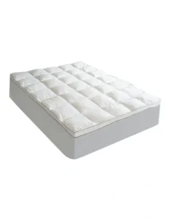 Luxury Bamboo Fabric Mattress Pad Topper Cover In White