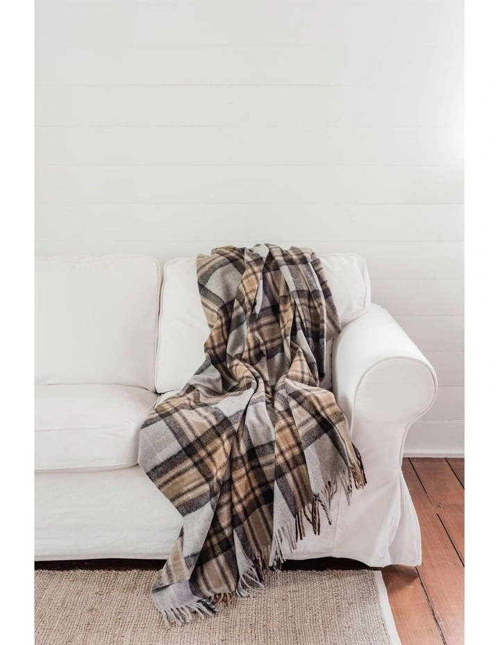 Heritage Collection Recycled Wool Scottish Tartan Blanket In Winter 4 Heritage Collection Recycled Wool Scottish Tartan Blanket In Winter - Image 2