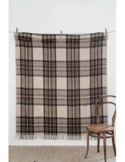 Heritage Collection Recycled Wool Scottish Tartan Blanket In Malt -Bedding Shop 951296950 3 720x928