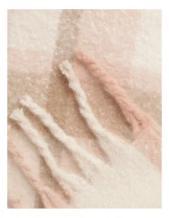 Check Faux Mohair Throw 130x180 Cm In Sand -Bedding Shop 957466090 2 720x928