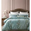 Heritage Ivy Embroidered Quilt Cover Set In Teal -Bedding Shop 957992230 1 720x928