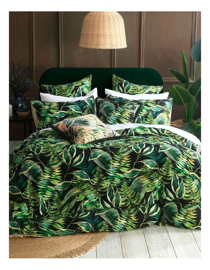 Tropics Quilt Cover Set In Green 3 Tropics Quilt Cover Set In Green