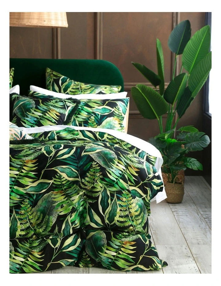 Tropics Quilt Cover Set In Green 4 Tropics Quilt Cover Set In Green - Image 2