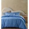 Denver Microfibre Stonewashed Quilt Cover Set In Blue -Bedding Shop 965548000 965563750 1 720x928