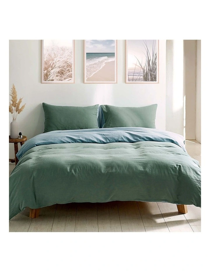 Double Duvet Cover Quilt Set In Blue Lagoon 4 Double Duvet Cover Quilt Set In Blue Lagoon - Image 2