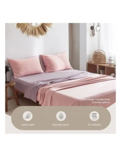 Bed Sheets Set Double Flat Cover Pillow Case In Pink 9 Bed Sheets Set Double Flat Cover Pillow Case In Pink -Bedding Shop 965855260 4 720x928