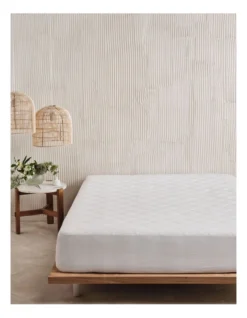 Linen House Kind Cotton Mattress Protector In White 7 Linen House Kind Cotton Mattress Protector In White -Bedding Shop 968608270 3 720x928