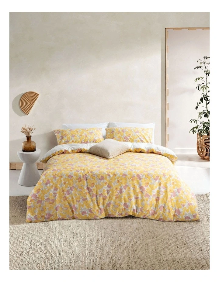 ESPRIT Nikita Quilt Cover Set In Yellow 3 ESPRIT Nikita Quilt Cover Set In Yellow