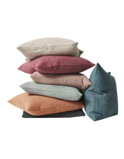 Heavy Linen Cushion In Feather Grey -Bedding Shop 976026340 3 720x928