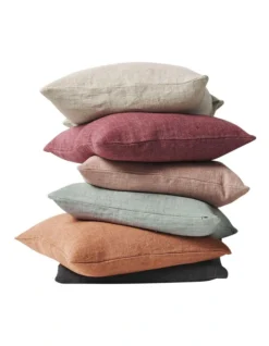 Heavy Linen Cushion In Feather Grey -Bedding Shop 976026340 4 720x928