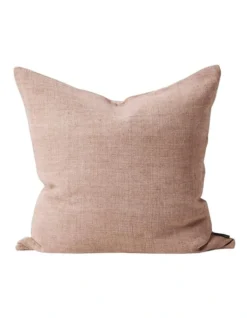 Heavy Linen Cushion In Pink