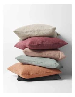 Heavy Linen Cushion In Black -Bedding Shop 976026790 4 720x928