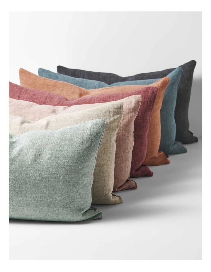 Heavy Linen Rectangle Cushion In Lotus 4 Heavy Linen Rectangle Cushion In Lotus - Image 2