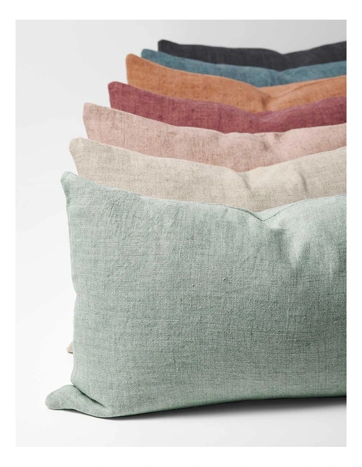 Heavy Linen Rectangle Cushion In Lotus 5 Heavy Linen Rectangle Cushion In Lotus - Image 3