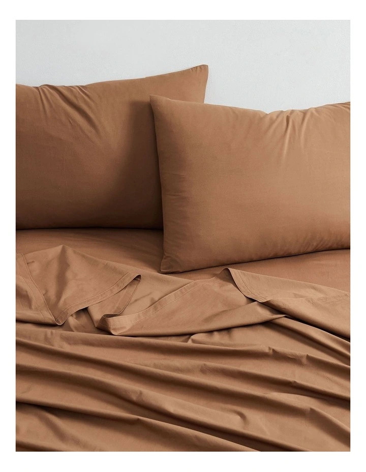 Calvin Klein CK Naturals Tencel Cotton Sheet Set In Sandalwood 3 Calvin Klein CK Naturals Tencel Cotton Sheet Set In Sandalwood
