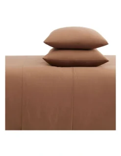 Calvin Klein CK Naturals Tencel Cotton Sheet Set In Sandalwood 12 Calvin Klein CK Naturals Tencel Cotton Sheet Set In Sandalwood -Bedding Shop 980812900 988517800 4 720x928