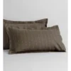 Abbotson Stripe Tailored Pillowcase Pair In Khaki 2 Abbotson Stripe Tailored Pillowcase Pair In Khaki -Bedding Shop 988991380 1 720x928