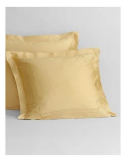 Belltana Tailored European Pillowcase In Soft Gold