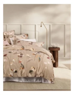 Henley Tailored Quilt Cover In Nutmeg