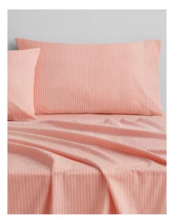 Reilly Stripe Pillowcase Pair In Papaya -Bedding Shop 989004700 2 720x928