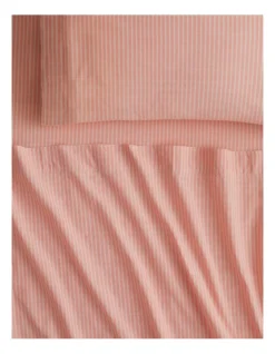 Reilly Stripe Pillowcase Pair In Papaya -Bedding Shop 989004700 3 720x928