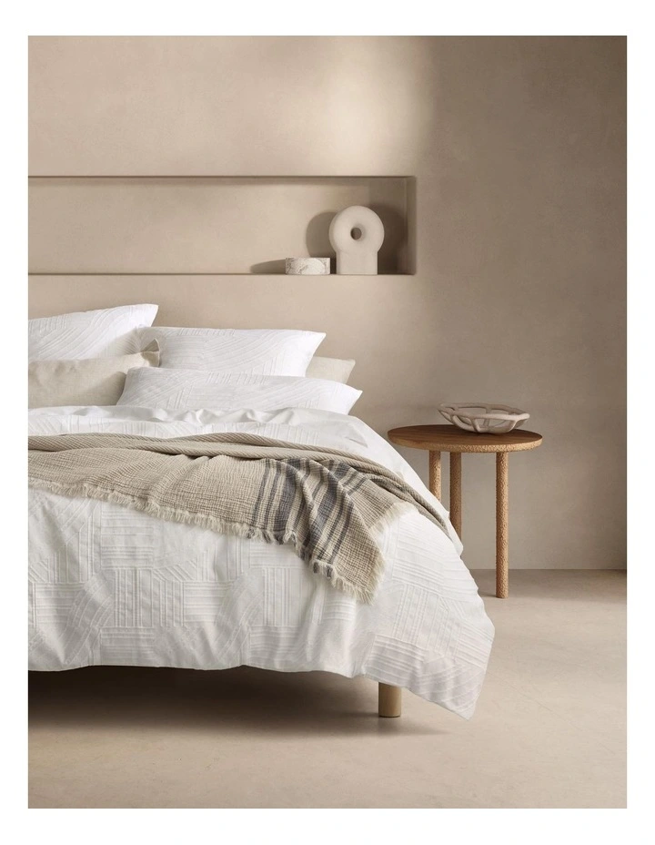 Seaton Quilt Cover In White 3 Seaton Quilt Cover In White