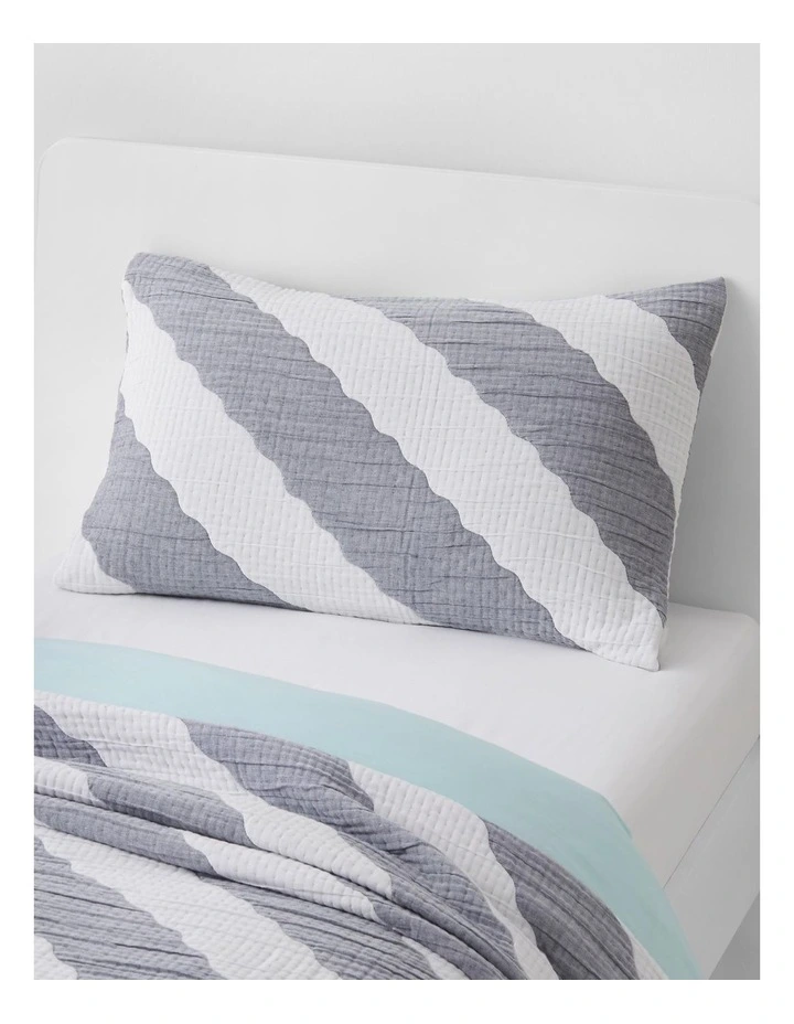 Kids Zinnea Sham In Grey/White 3 Kids Zinnea Sham In Grey/White