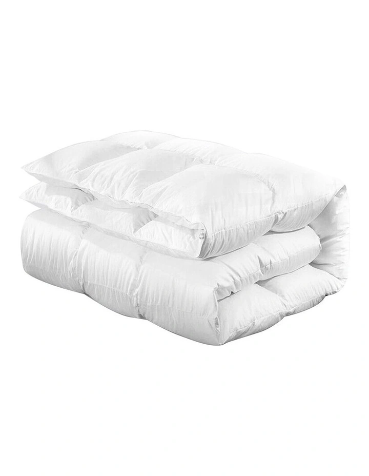 Duck Down Feather Quilt 500GSM Comforter Doona Queen In White 3 Duck Down Feather Quilt 500GSM Comforter Doona Queen In White