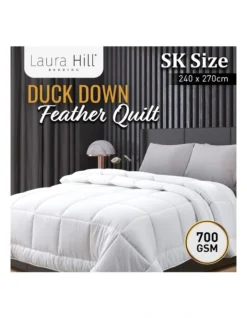 Duck Down Feather 700GSM Quilt Duvet Doona Super King In White -Bedding Shop 989375230 3 720x928